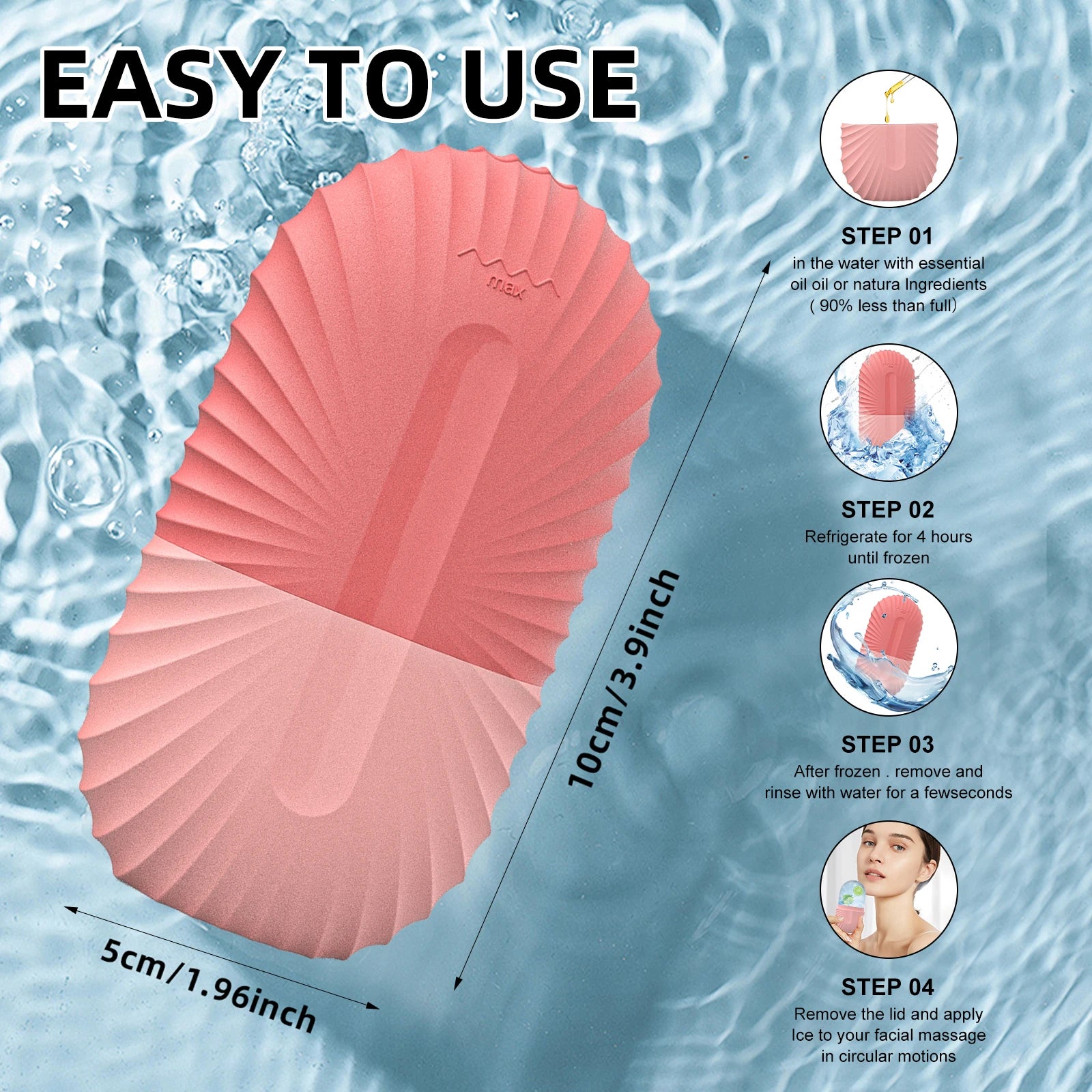 Silikonform för ansiktsis - ice roller