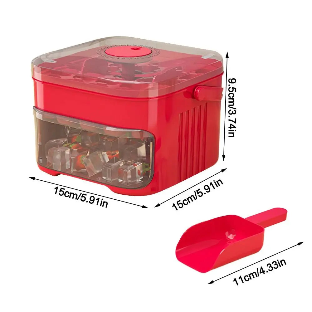 Ismaskin låda med 50 isbitar & lock