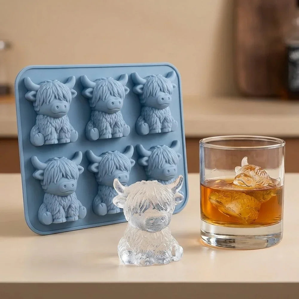 Highland Cow-isform i silikon